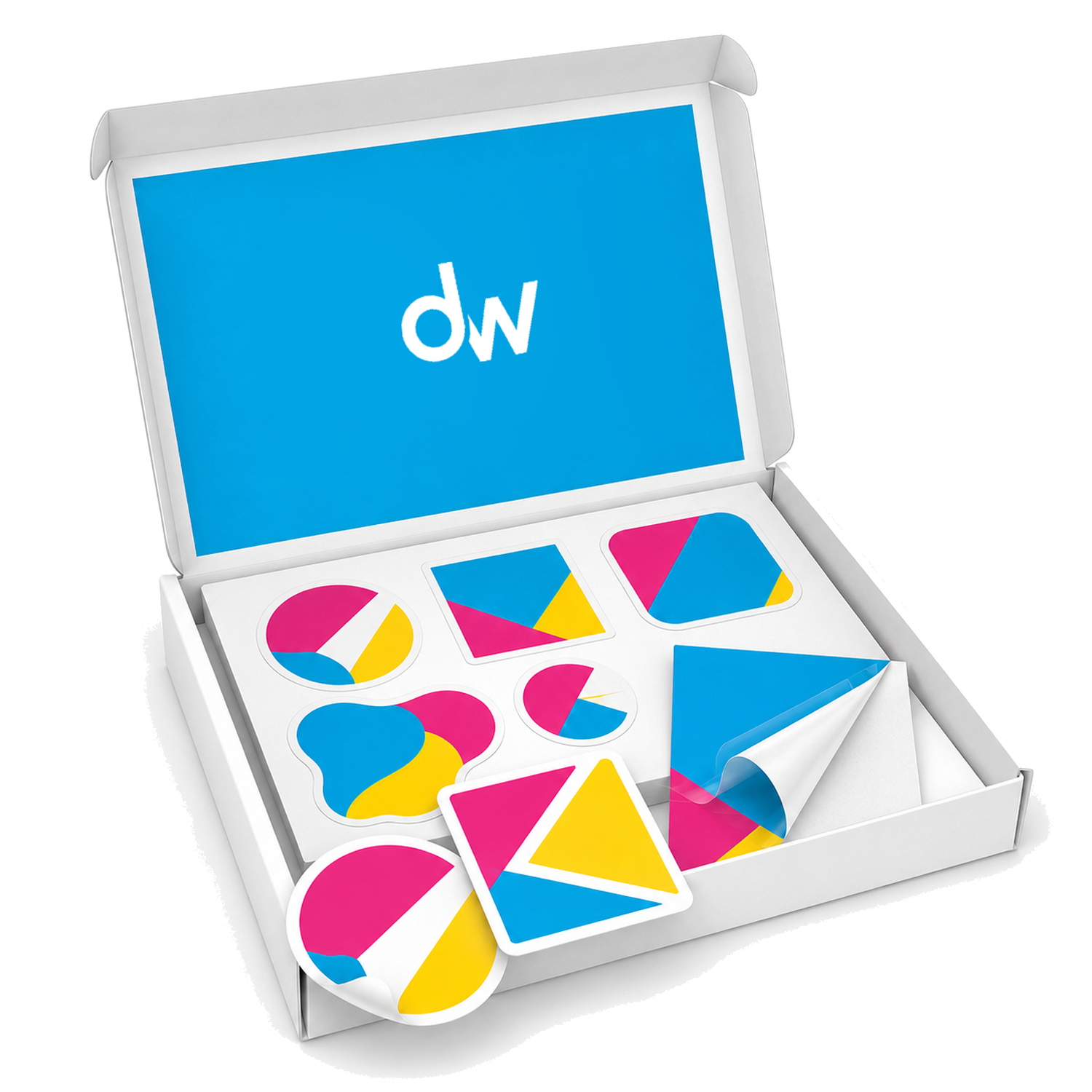 Aufkleber- und Sticker-Musterbox